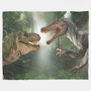 Couverture Polaire Tyrannosaurus contre Spinosaurus