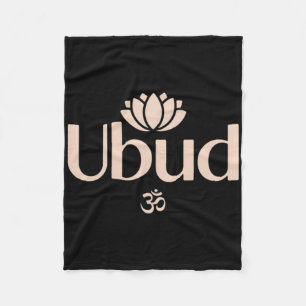 Couverture Polaire Ubud Li Aum Om Fleur de Lotus Méditation Spirituel
