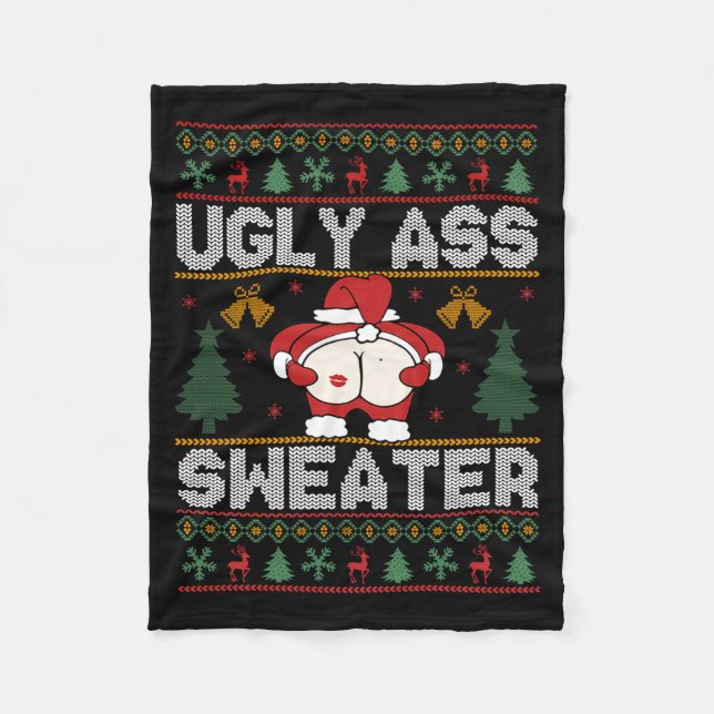 Couverture Polaire Ugly Sweater Christmas Long Sleeve  (Devant)