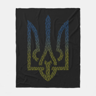 Couverture Polaire Ukraine Drapeau Et Trident Ukraine