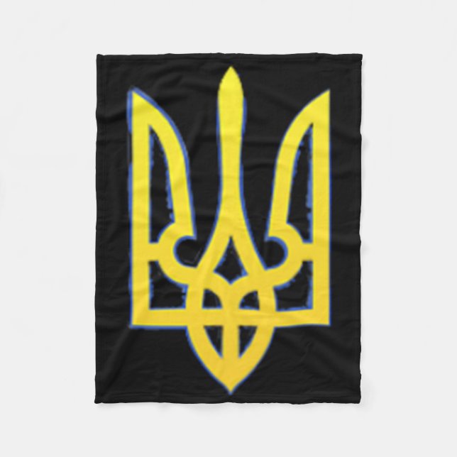 Couverture Polaire Ukraine Shirt Ukrainian Trident Military Zelensky  (Devant)
