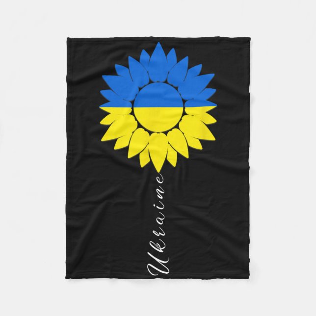 Couverture Polaire Ukraine Sunflower Ukrainian Flag I Stand With Ukra (Devant)