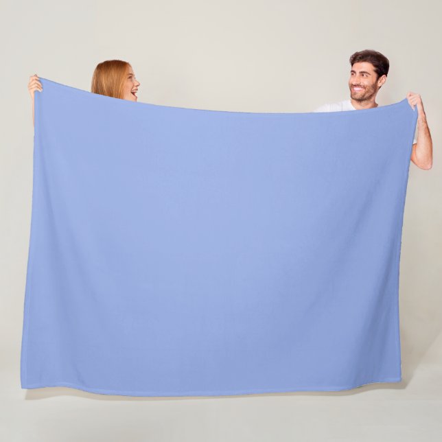 Couverture Polaire Ultramarine Lumière Solide Bleu (En situation)