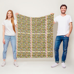 Couverture Polaire un arrière - plan multicolore avec des carrés et d