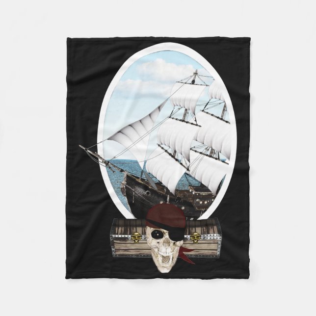 Couverture Polaire Un bateau pirate (Devant)