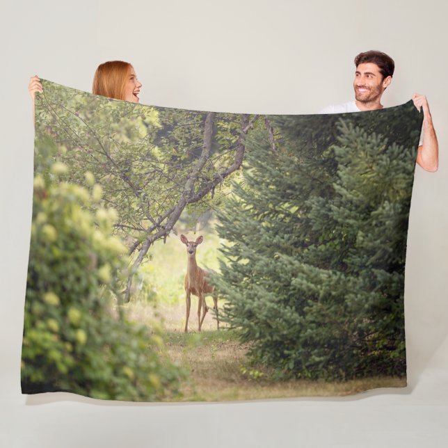 Couverture Polaire Un cerf solitaire  (En situation)