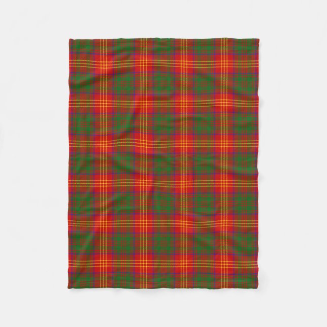 Couverture Polaire Un clan écossais brûle le Tartan Plaid (Devant)