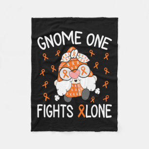 Couverture Polaire Un combat seul Leucémie Sensibilisation Gnome Pun 