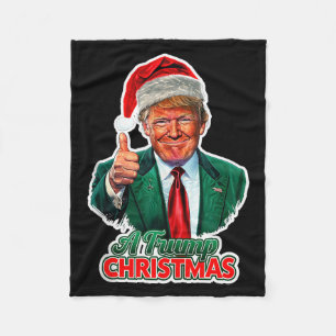 Couverture Polaire Un débardeur de Noël Trump 