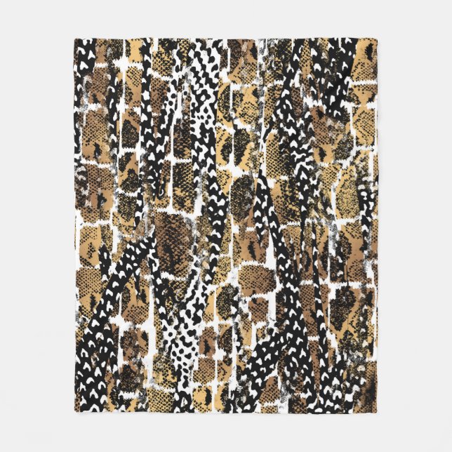 Couverture Polaire Un design abstrait qui transforme une peau animale (Devant)
