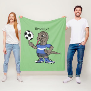 Couverture Polaire Un dragon de Komodo amusant qui joue au dessin ani