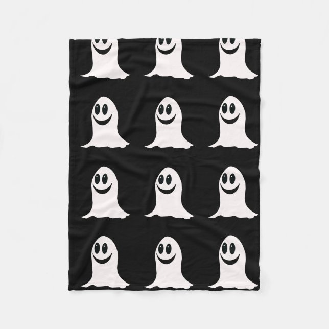 Couverture Polaire Un joli fantôme de dessin d'Halloween (Devant)