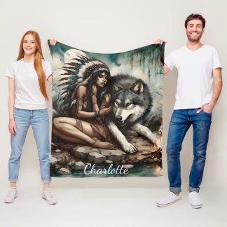 Couverture Polaire Un lien tranquille entre un Indien et un loup