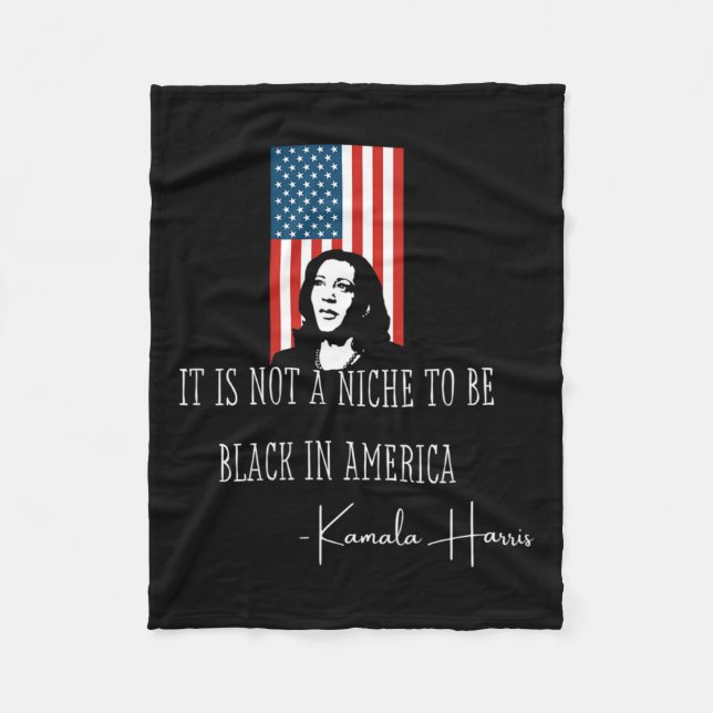 Couverture Polaire Un Niche À Être Noir Madame Vp Harris Inauguration (Devant)