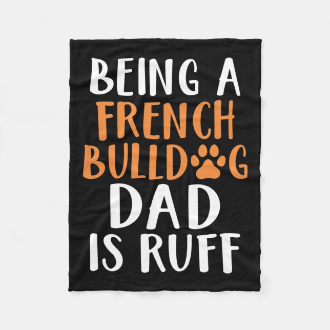 Couverture Polaire Un Papa Français De Buldog Est Ruff Frenchie Papa (Devant)