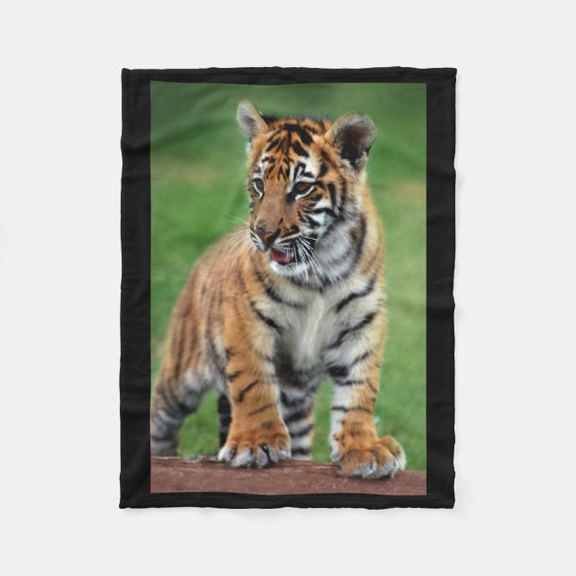 Couverture Polaire Un petit tigre mignon (Devant)