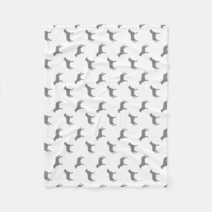 Couverture Polaire Un plus grand motif suisse de silhouettes de chien