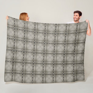 Couverture Polaire Un tartan gris irrégulier d'échecs