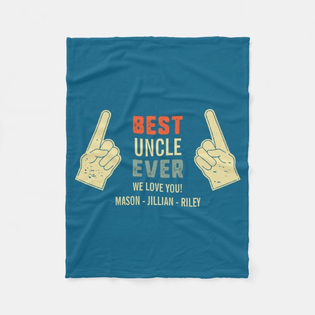 Couverture Polaire Uncle Ever Inting Finger Niece Nephew Names  (Devant)