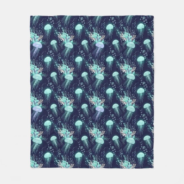 Couverture Polaire Underwater Jellyfish Pattern (Devant)