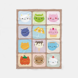 Couverture Polaire Une année de chats mignons