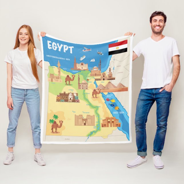 Couverture Polaire Une carte de bande dessinée de l'Egypte (En situation)