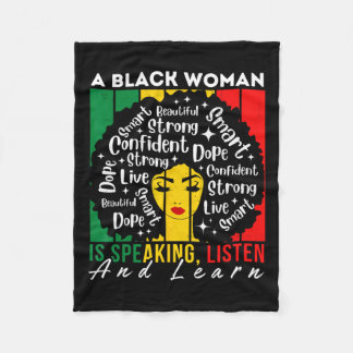 Couverture Polaire Une Femme Noire Parle Écouter Et Apprendre Afro Wo