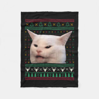 Couverture Polaire Une Femme Qui Crie À Un Chat Douleur Vilaine X-mas