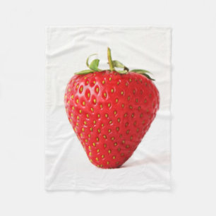Couverture Polaire Une fraise rouge