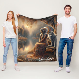 Couverture Polaire Une Indienne autochtone et son fidèle compagnon de