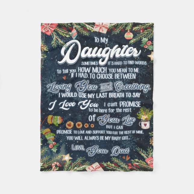 Couverture Polaire Une Lettre Personnelle À Ma Fille De Papa, (Devant)
