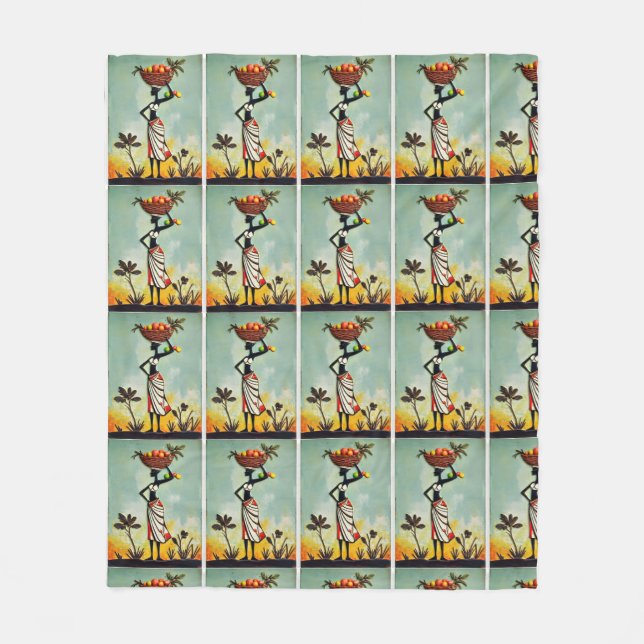 Couverture Polaire Une oeuvre d'art africaine pour représenter une fe (Devant)