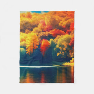 Couverture Polaire Une telle beauté dans les feuilles d'automne