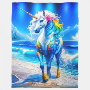 Couverture Polaire Unicorn Art