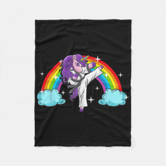 Couverture Polaire Unicorn Kung Fu Karate Arts maritaux Jiu Jutsu Mag