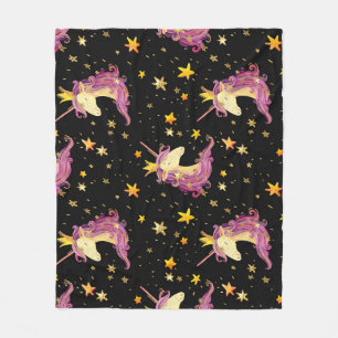Couverture Polaire Unicorn Princess : Aquarelle Fairy Tale