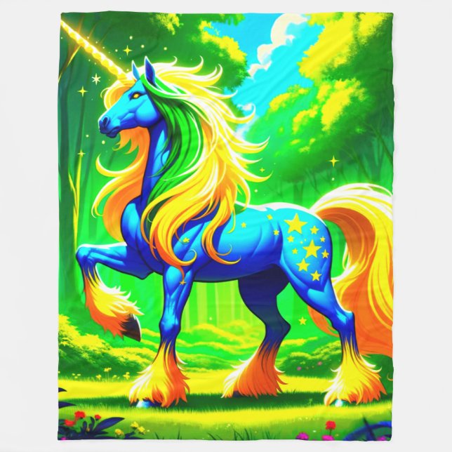 Couverture Polaire Unicorne (Devant)