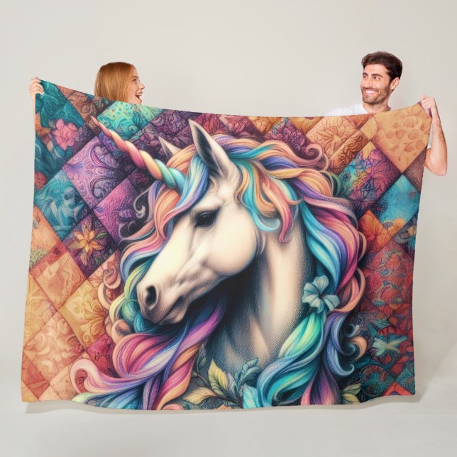 Couverture Polaire Unicorne (En situation)