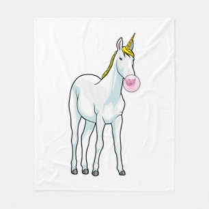 Couverture Polaire Unicorne Bubble gomme