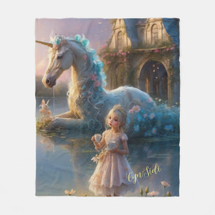 Couverture Polaire Unicorne enchantée
