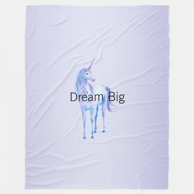 Couverture Polaire Unicorne magique violette Ombre (Devant)