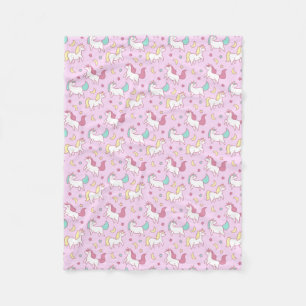 Couverture Polaire Unicornes Blanche polaire
