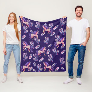 Couverture Polaire Unicornes magiques