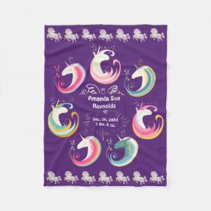 Couverture Polaire Unicorns Baby Keepsaké (Changer de couleur)