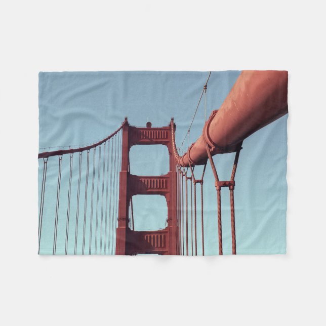 Couverture Polaire Unique Golden Gate Bridge, San Francisco Photo (Devant (Horizontal))
