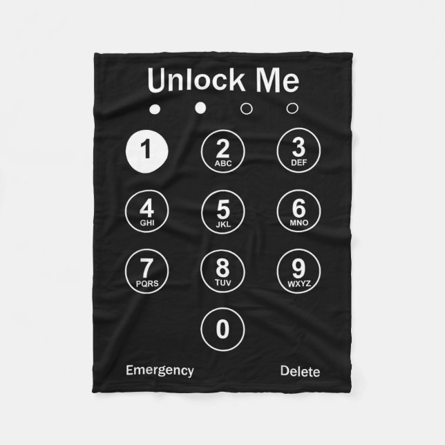 Couverture Polaire Unlock Me Phone Pcode Funny Gaming Christmas Gift  (Devant)