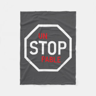 Couverture Polaire Unstoppable Stop Sign Motivation Strength Clever 