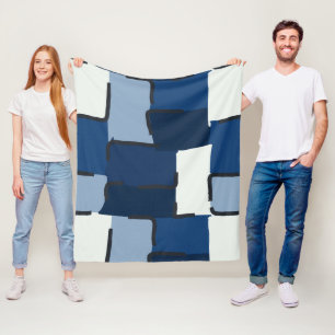 Couverture Polaire Urban Geo Cobalt Coo Motif Héros