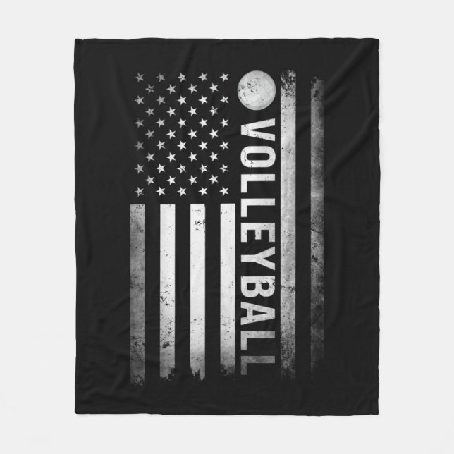 Couverture Polaire US Volleball Practice USA Drapeau American Women M (Devant)
