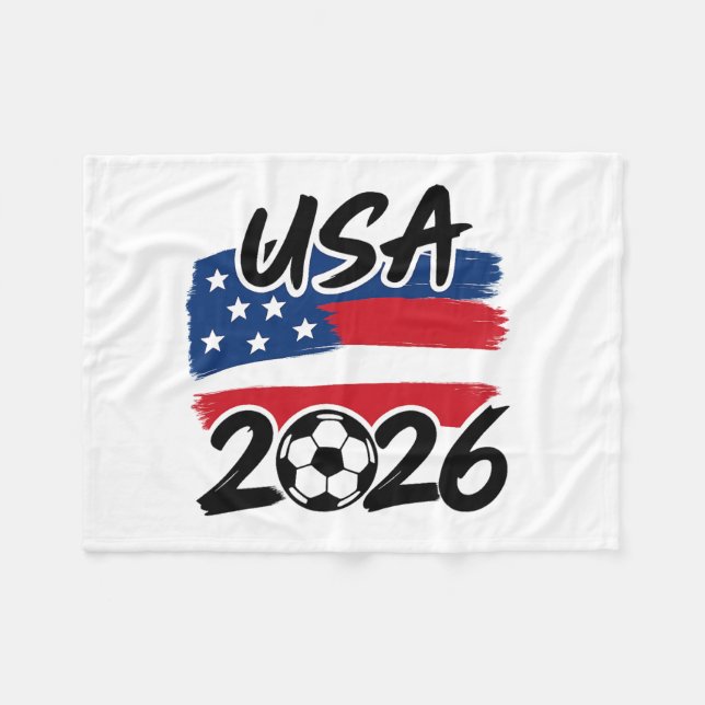 Couverture Polaire USA 2026 Soccer Design (Devant (Horizontal))